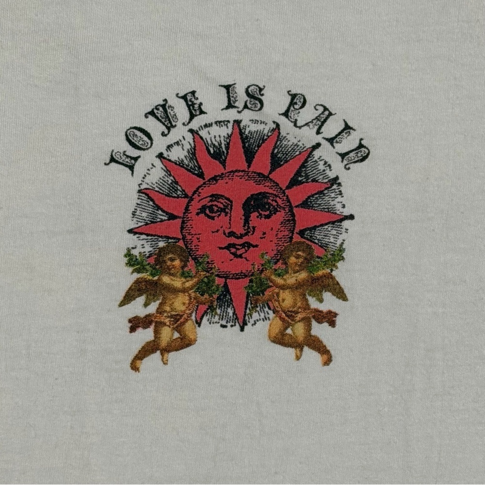 CVLA Shirt Mens Size XL Love Is Pain White Front Back Graphic Cotton Tee-Shirt - Picture 3 of 13